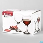 Набор бокалов стекл Бистро д/красного вина 6шт*0,22л БорскийСЗ/44412B (Б)